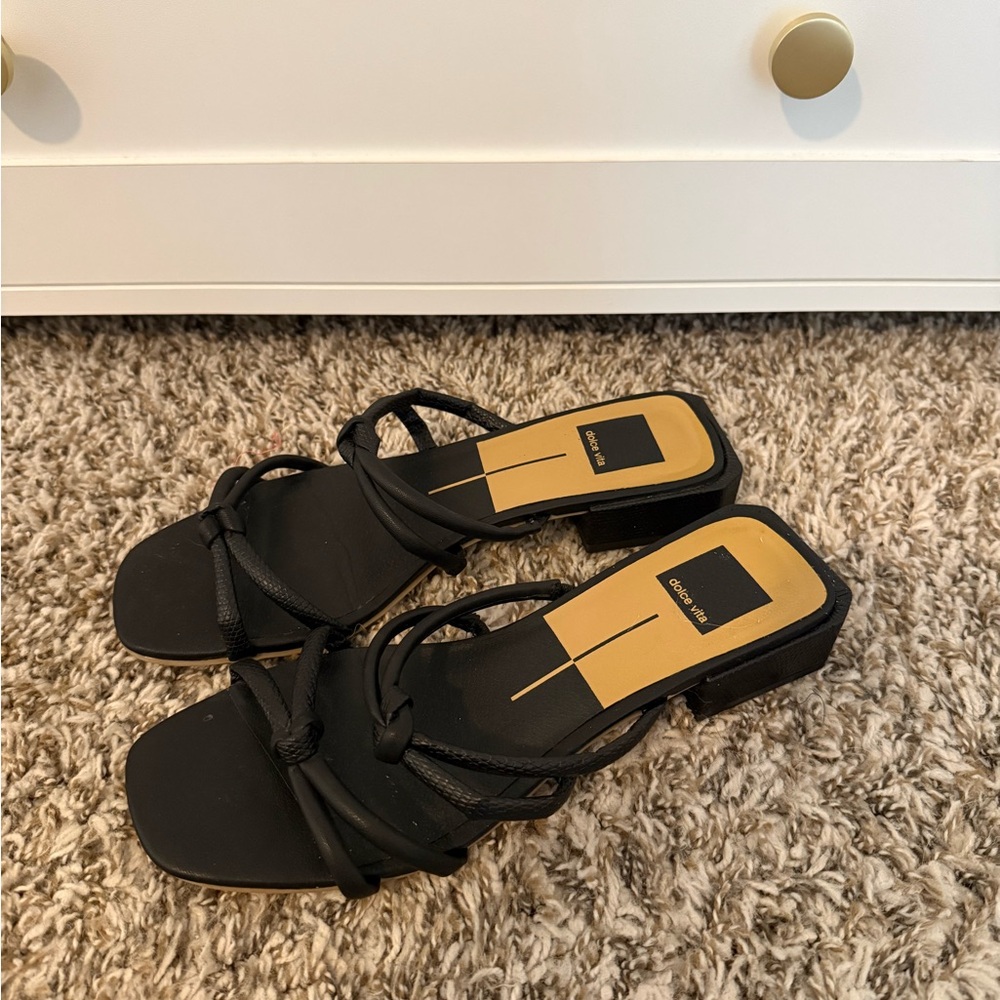 Dolce Vita Black Strappy Sandals - Picture 3 of 3